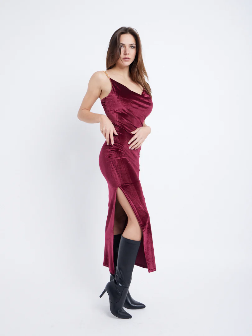 Robe de soirée effet velours - Image 6
