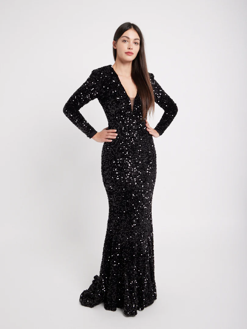 Robe de soirée longue à sequins - Image 13