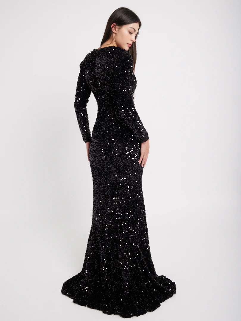 Robe de soirée longue à sequins - Image 15