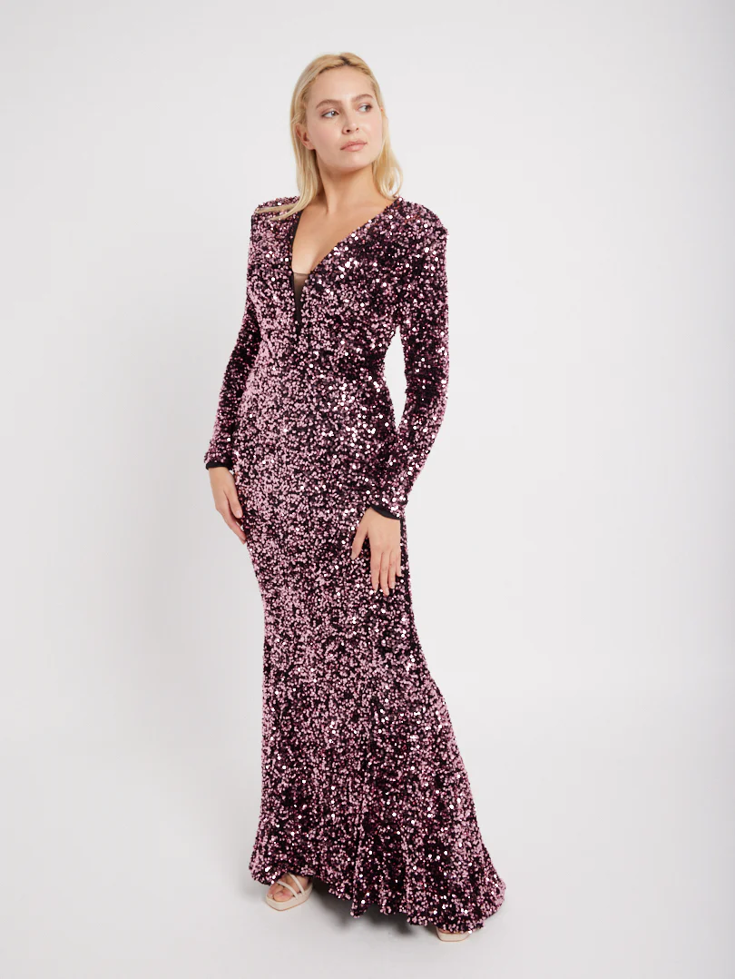 Robe de soirée longue à sequins - Image 17