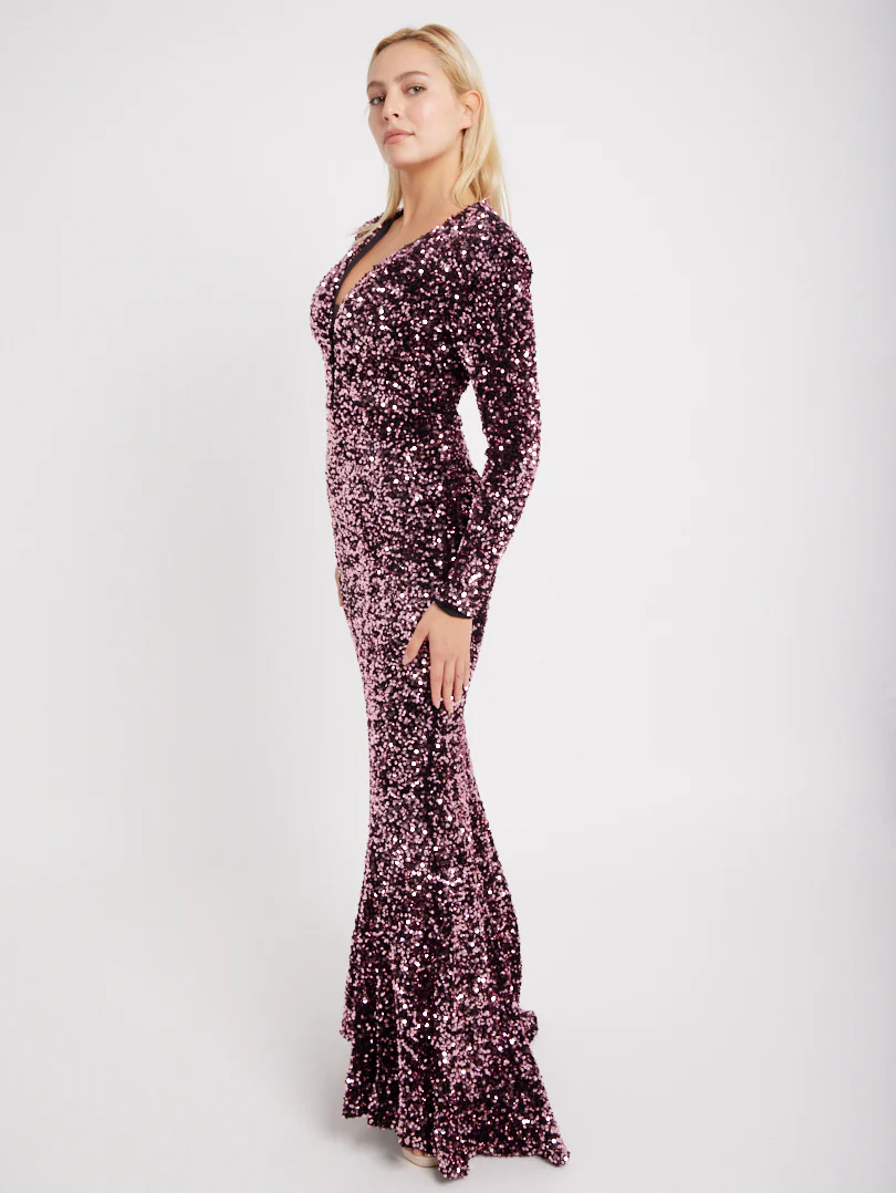 Robe de soirée longue à sequins - Image 18