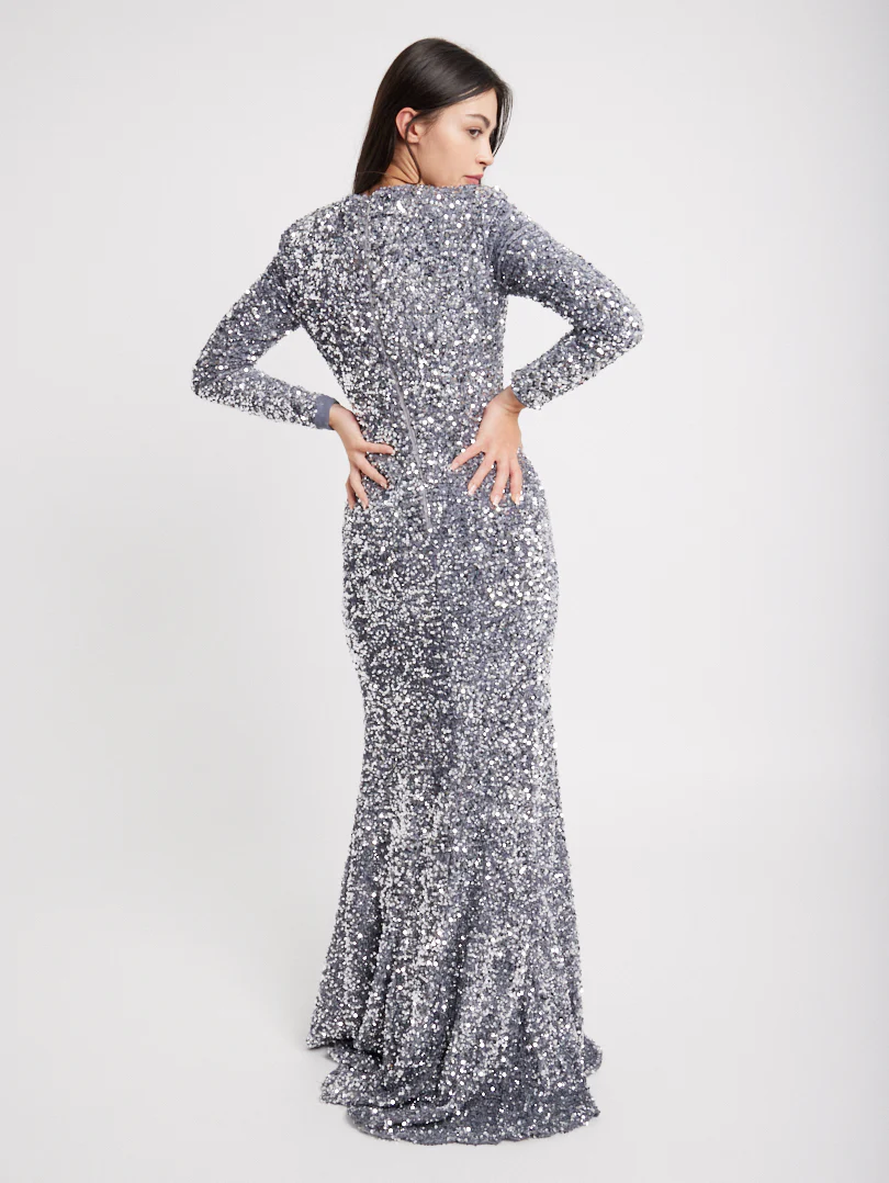 Robe de soirée longue à sequins - Image 7