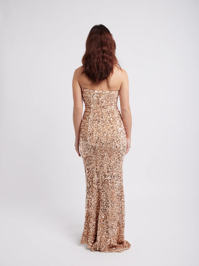 Robe de soirée longue à sequins - Image 4