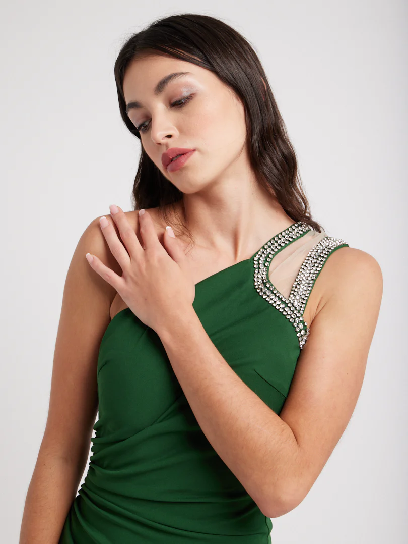 Robe de soirée longue asymétrique - Image 12