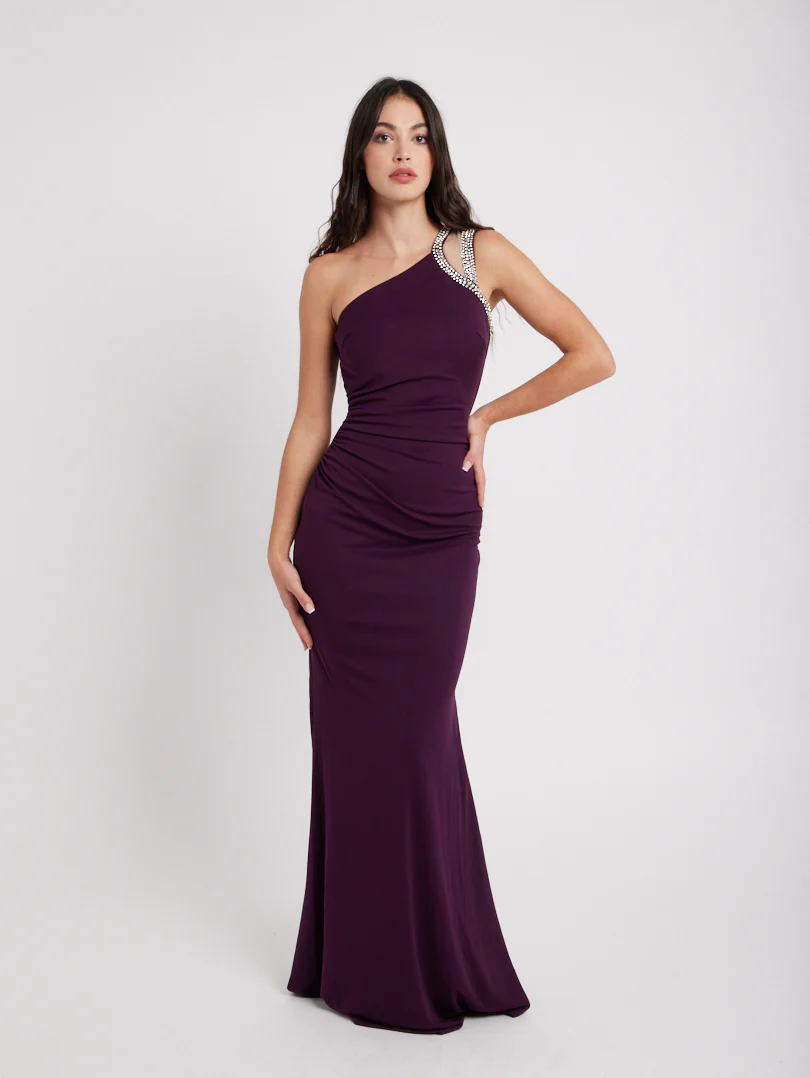 Robe de soirée longue asymétrique - Image 13