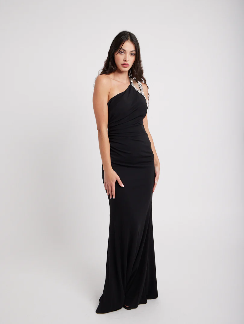 Robe de soirée longue asymétrique - Image 8
