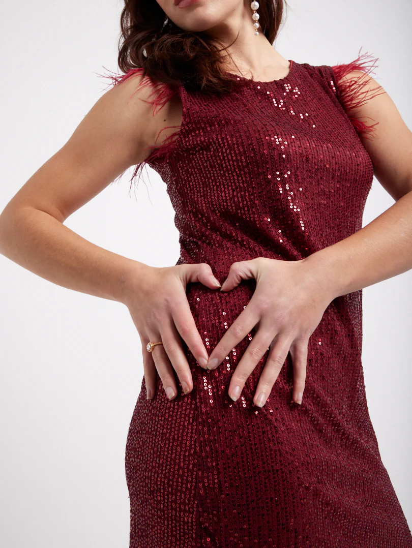 Robe droite à sequins - Image 15