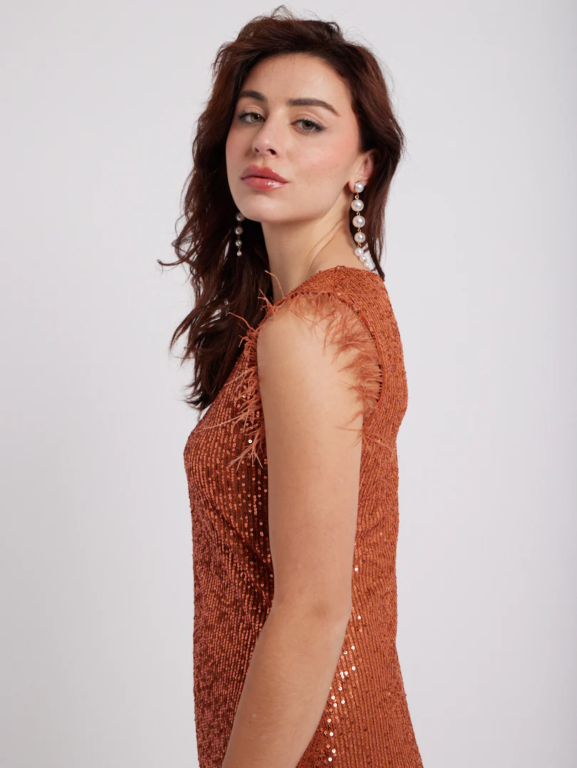 Robe droite à sequins - Image 18