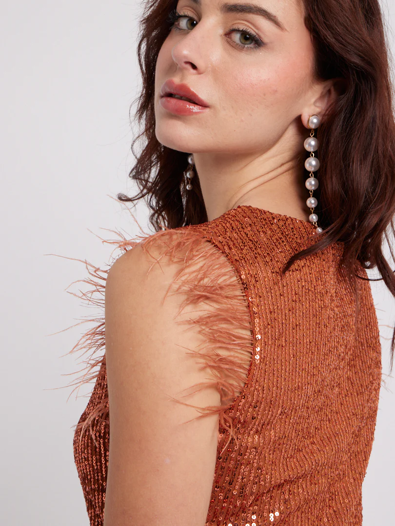 Robe droite à sequins - Image 19