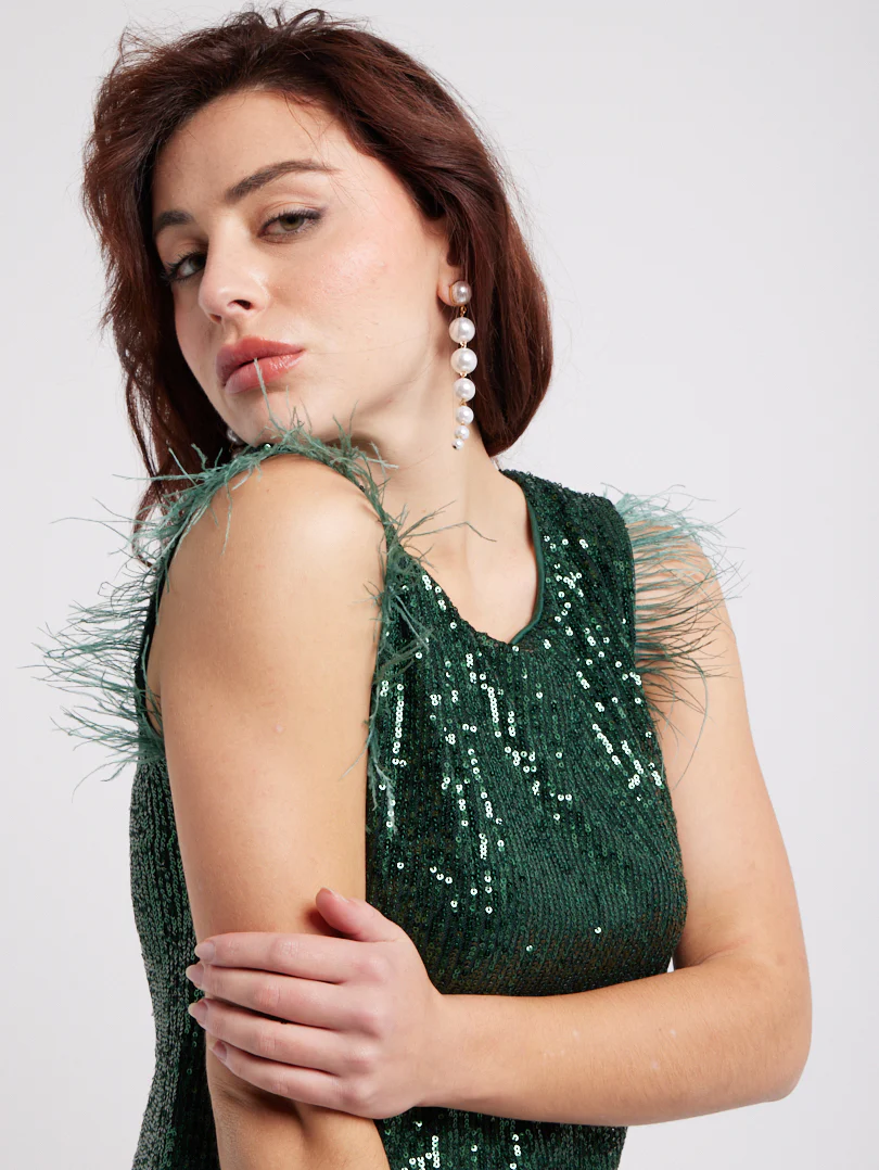 Robe droite à sequins - Image 21