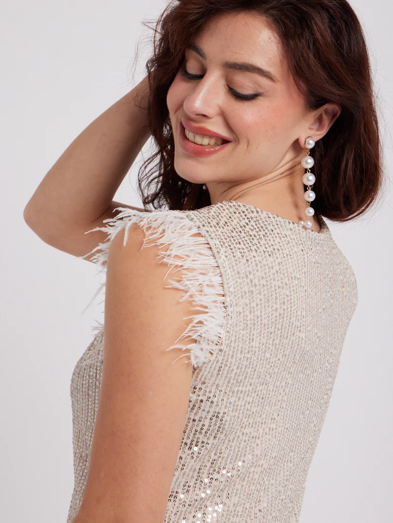 Robe droite à sequins - Image 35