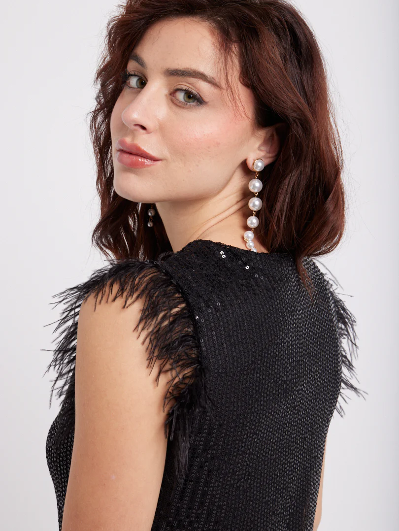 Robe droite à sequins - Image 4