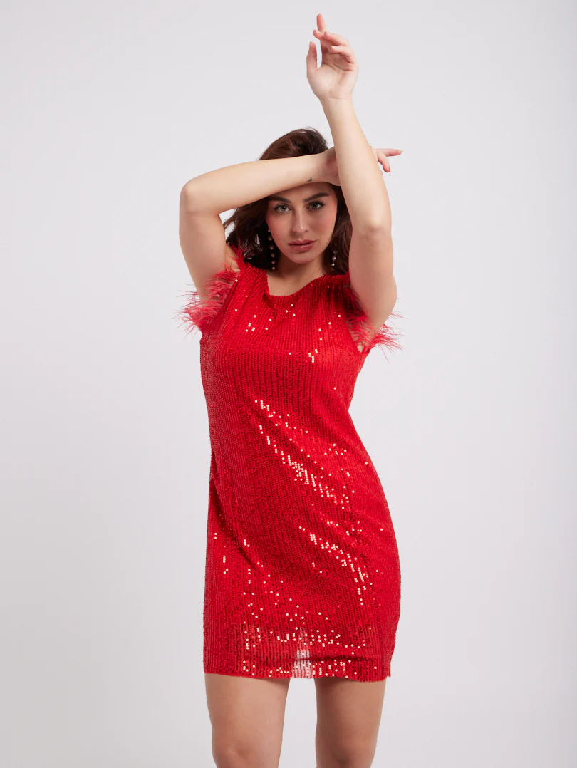 Robe droite à sequins - Image 6