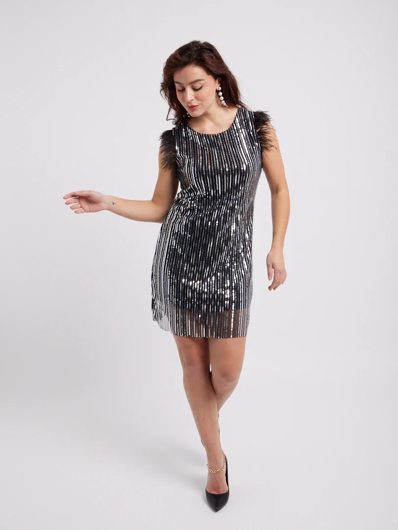 Robe droite à sequins - Image 9
