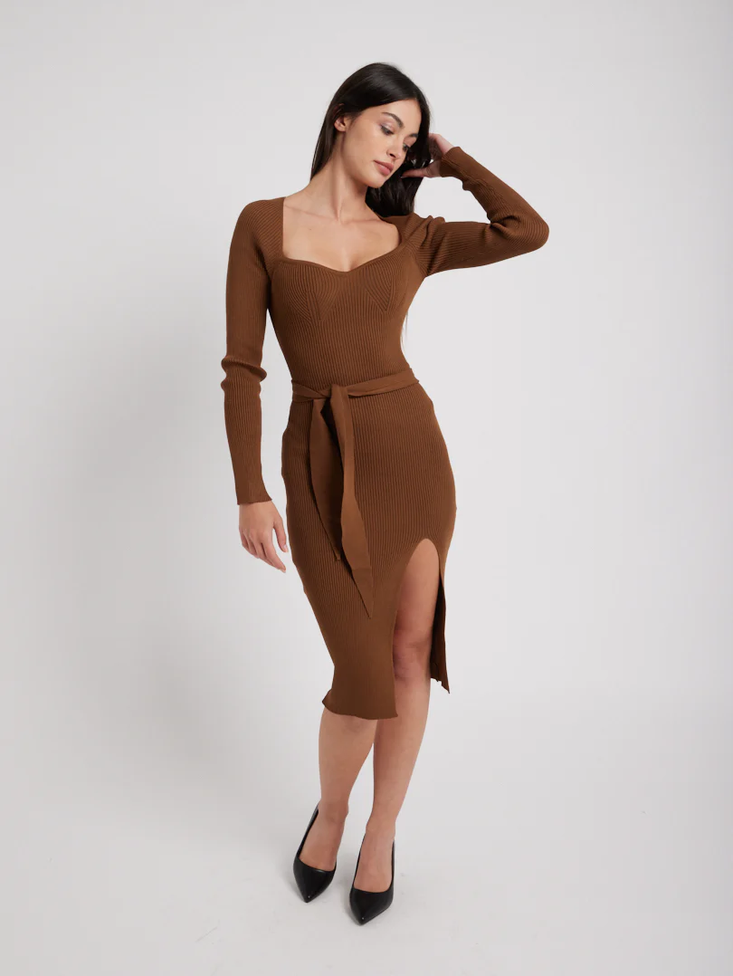 Robe en maille col coeur - Image 5