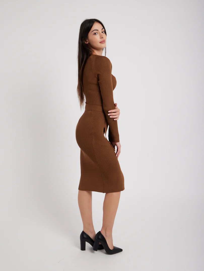 Robe en maille col coeur - Image 7