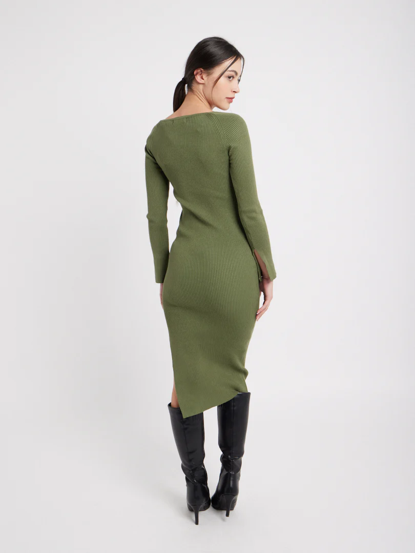 Robe en maille col coeur - Image 3