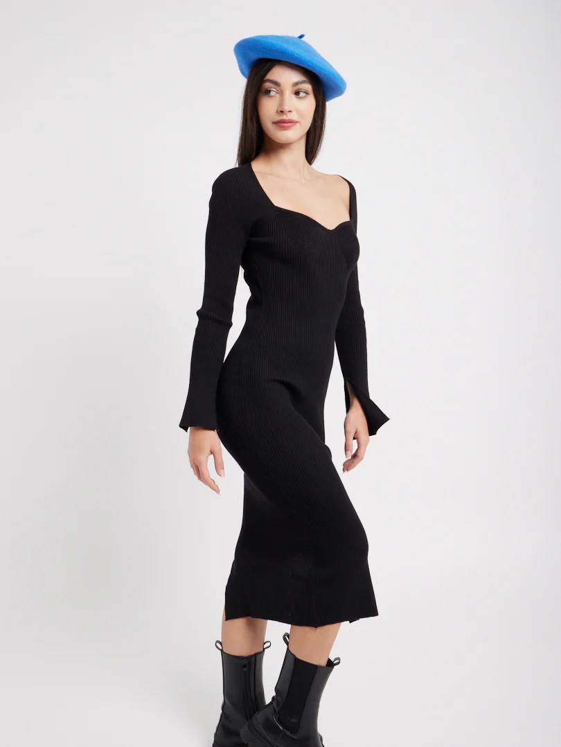 Robe en maille col coeur - Image 7