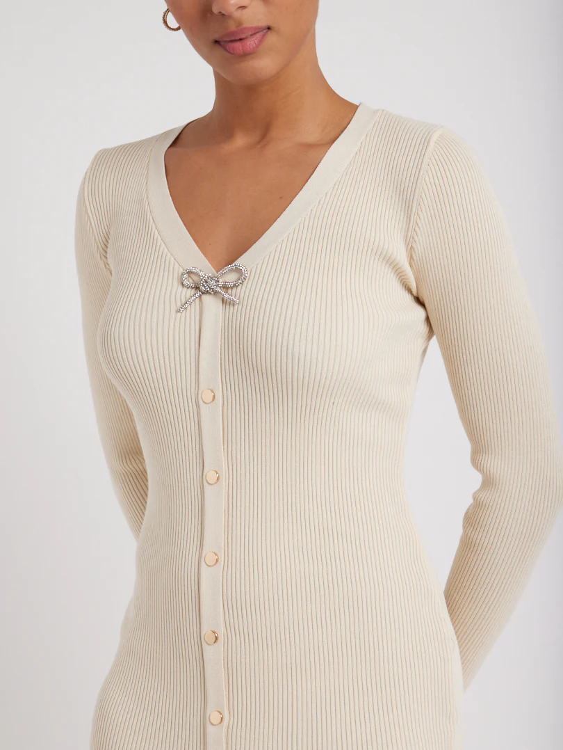 Robe en maille détail fourrure - Image 15