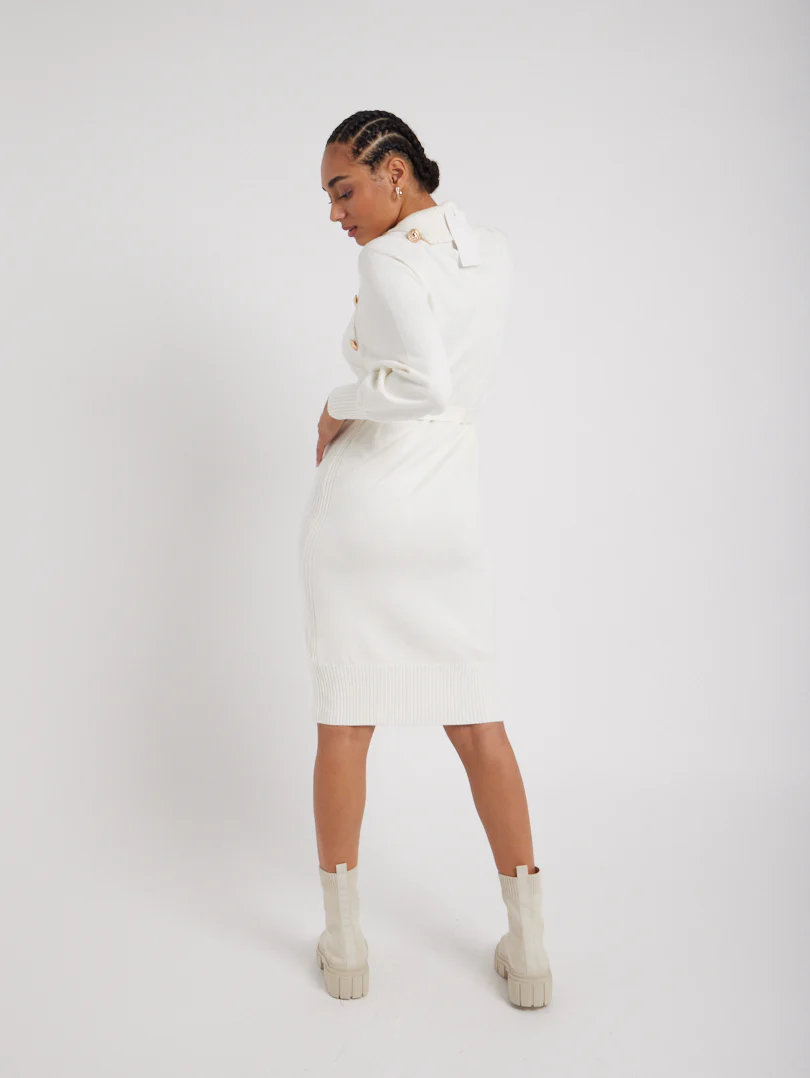 Robe maille col asymétrique - Image 10