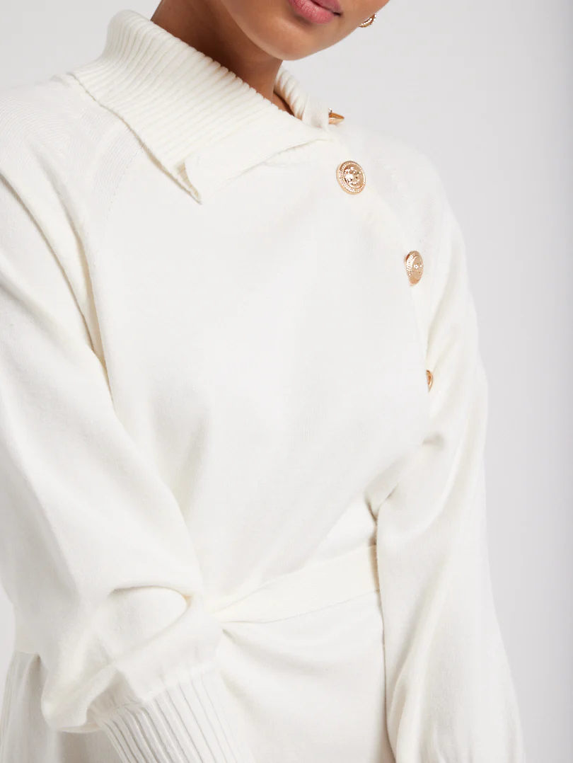 Robe maille col asymétrique - Image 12