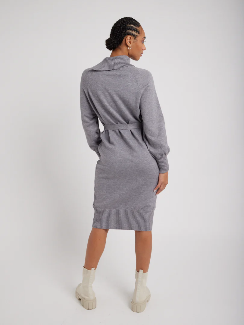 Robe maille col asymétrique - Image 14