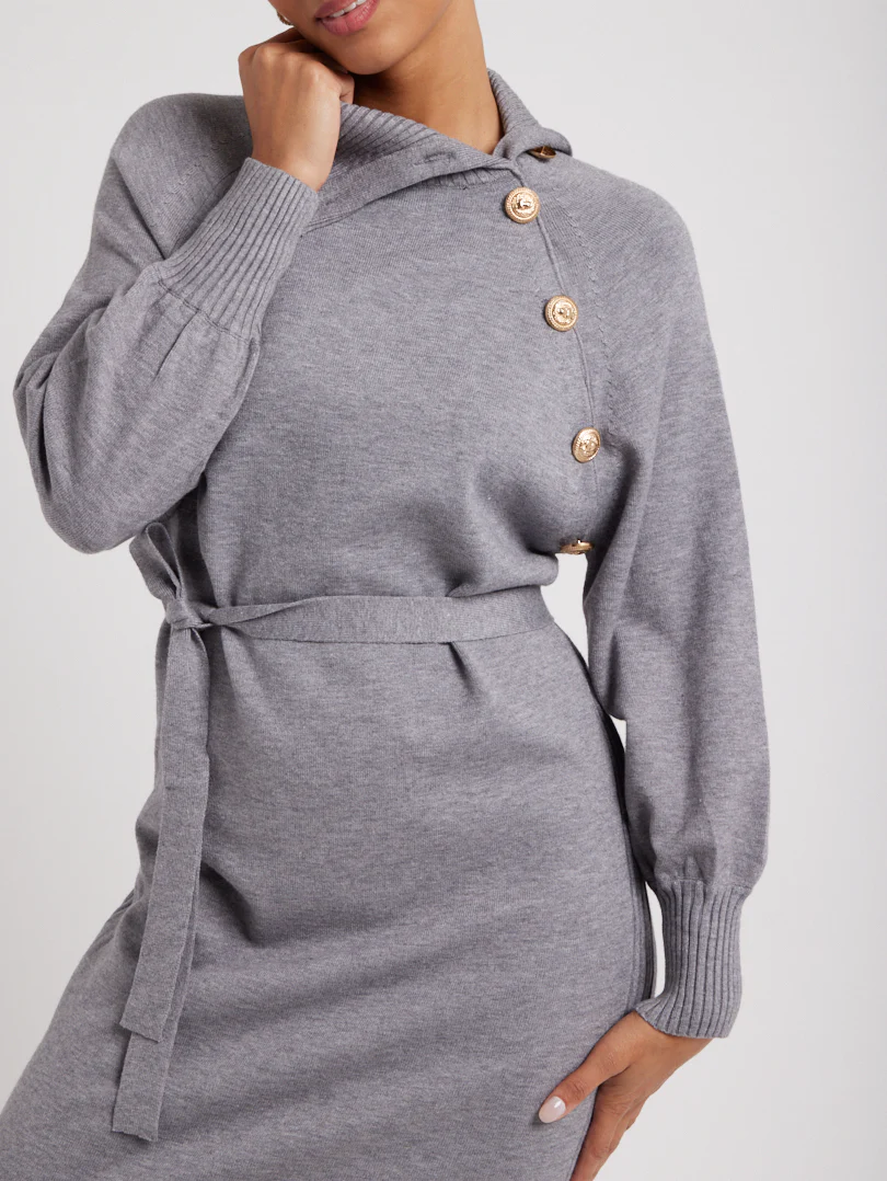 Robe maille col asymétrique - Image 15