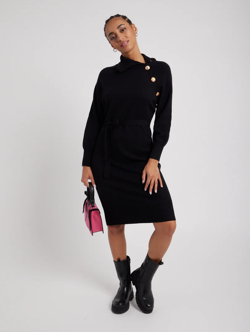 Robe maille col asymétrique - Image 17