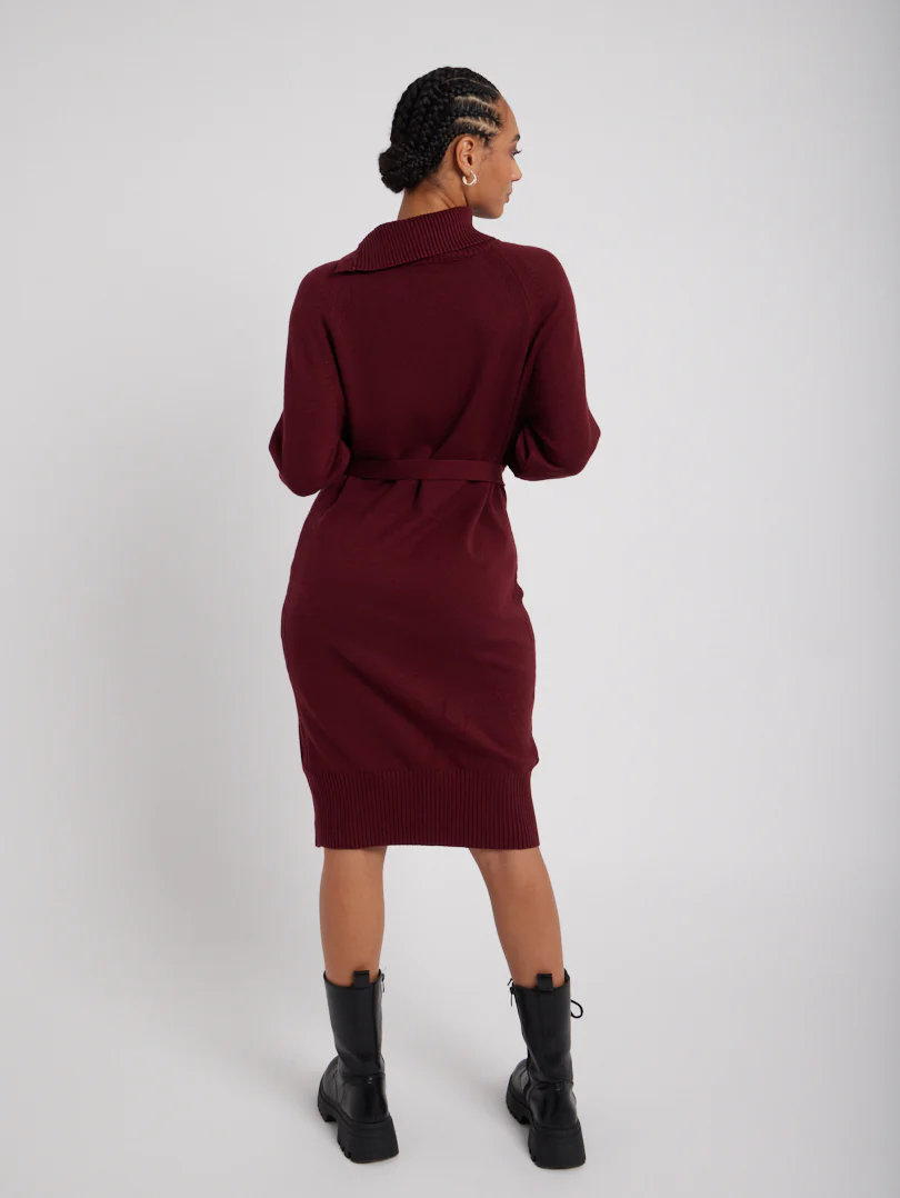 Robe maille col asymétrique - Image 22
