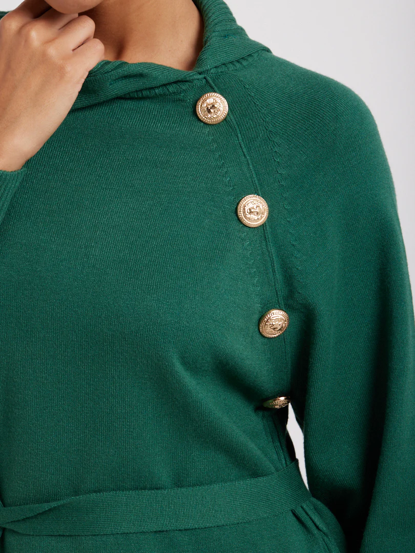 Robe maille col asymétrique - Image 3