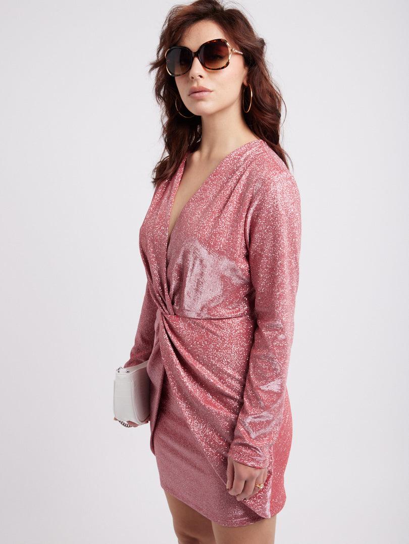 Robe manches longues à paillettes - Image 3