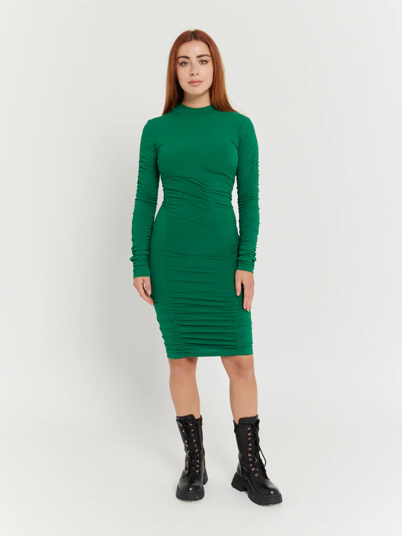 Robe manches longues rouge