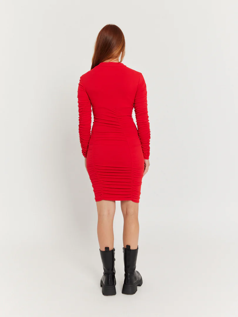 Robe manches longues rouge - Image 18