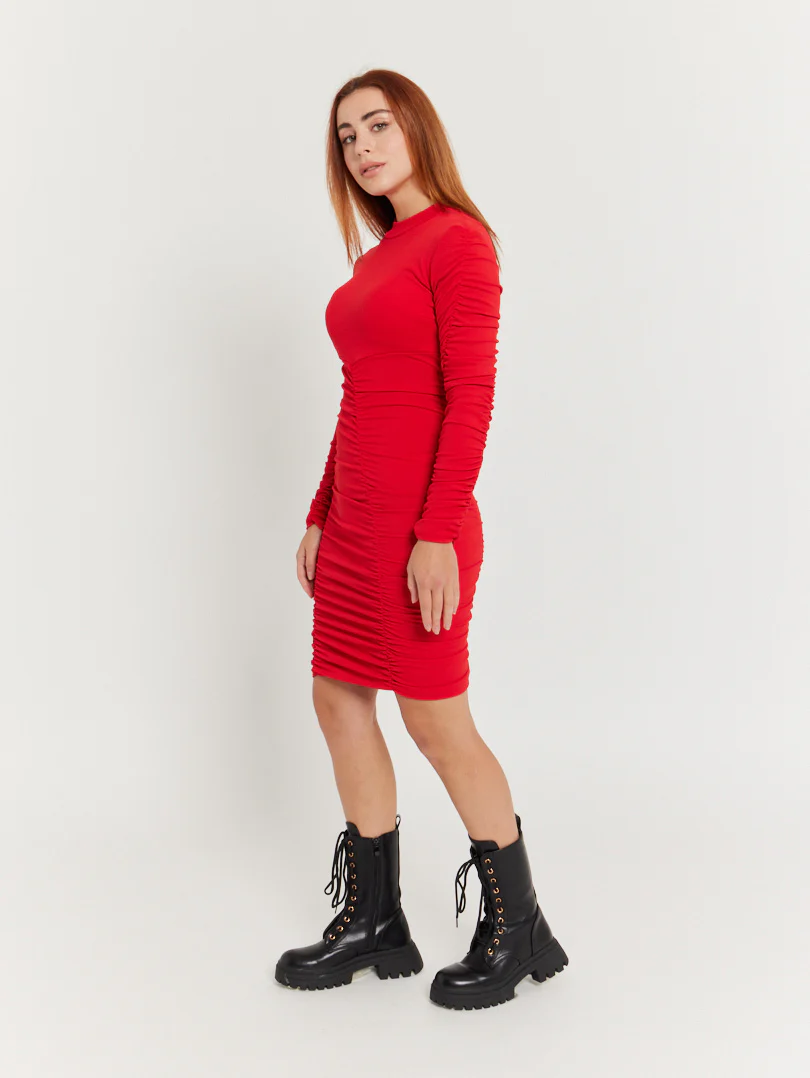 Robe manches longues rouge - Image 19