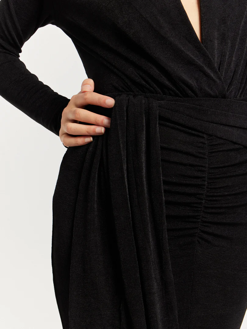 Robe midi avec ceinture châle - Image 9