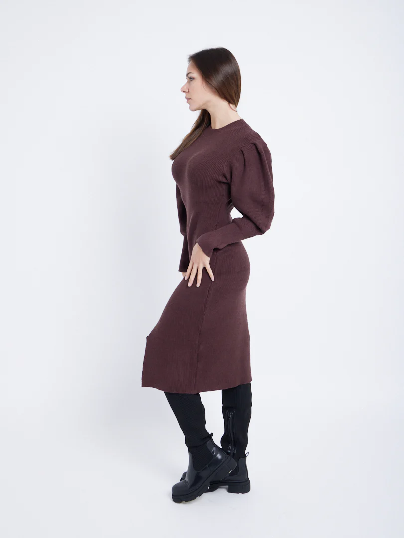 Robe midi manches ballon - Image 10