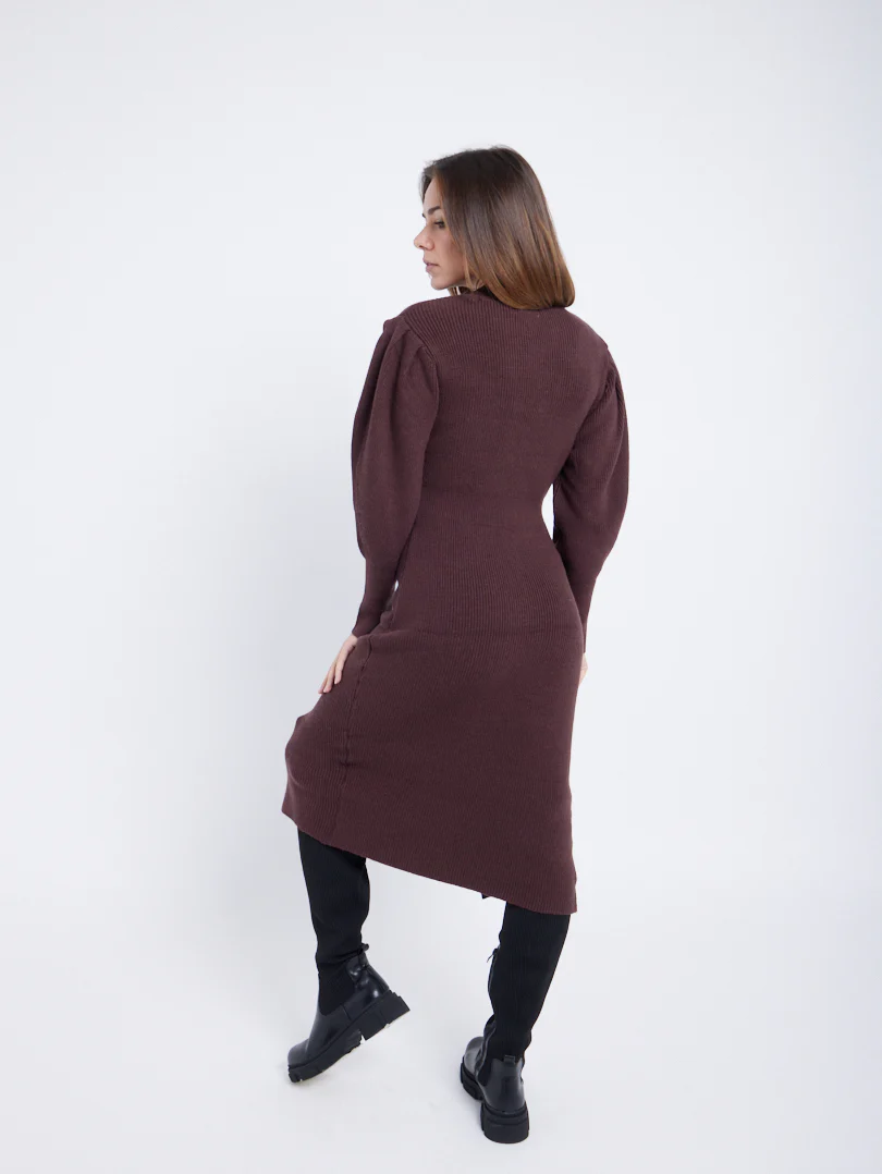 Robe midi manches ballon - Image 11