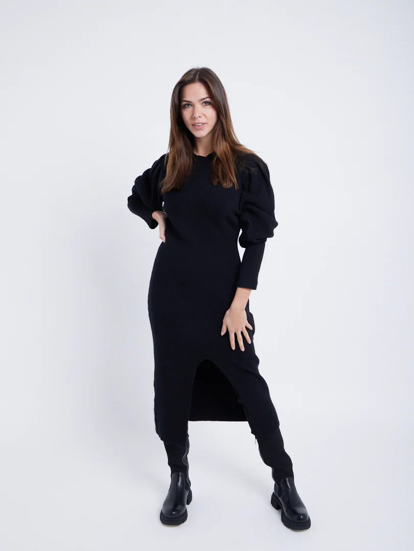 Robe midi manches ballon - Image 13