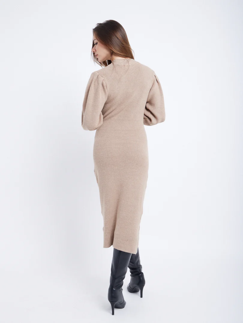 Robe midi manches ballon - Image 3
