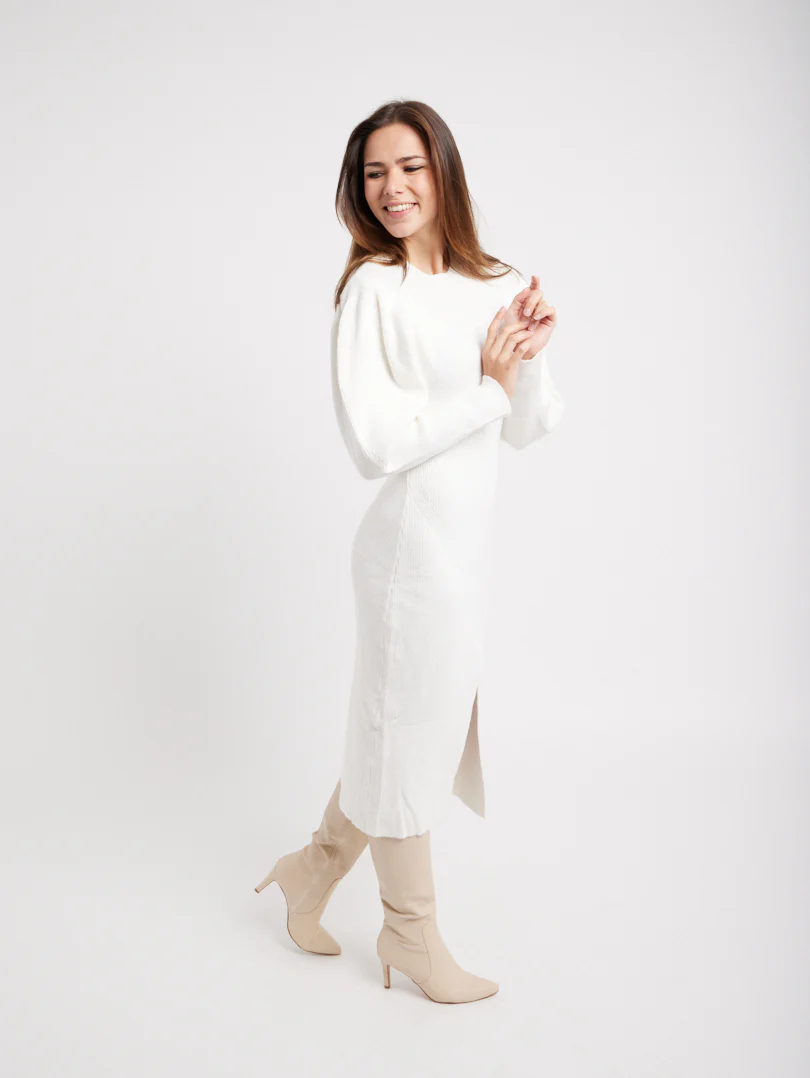 Robe midi manches ballon - Image 6