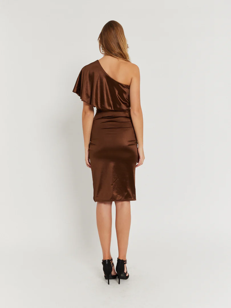 Robe satinée assymétrique - Image 11
