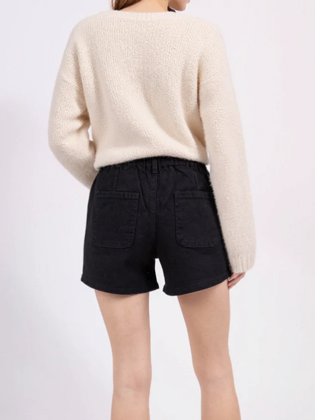 Short en Jean taille élastiquée - Image 2