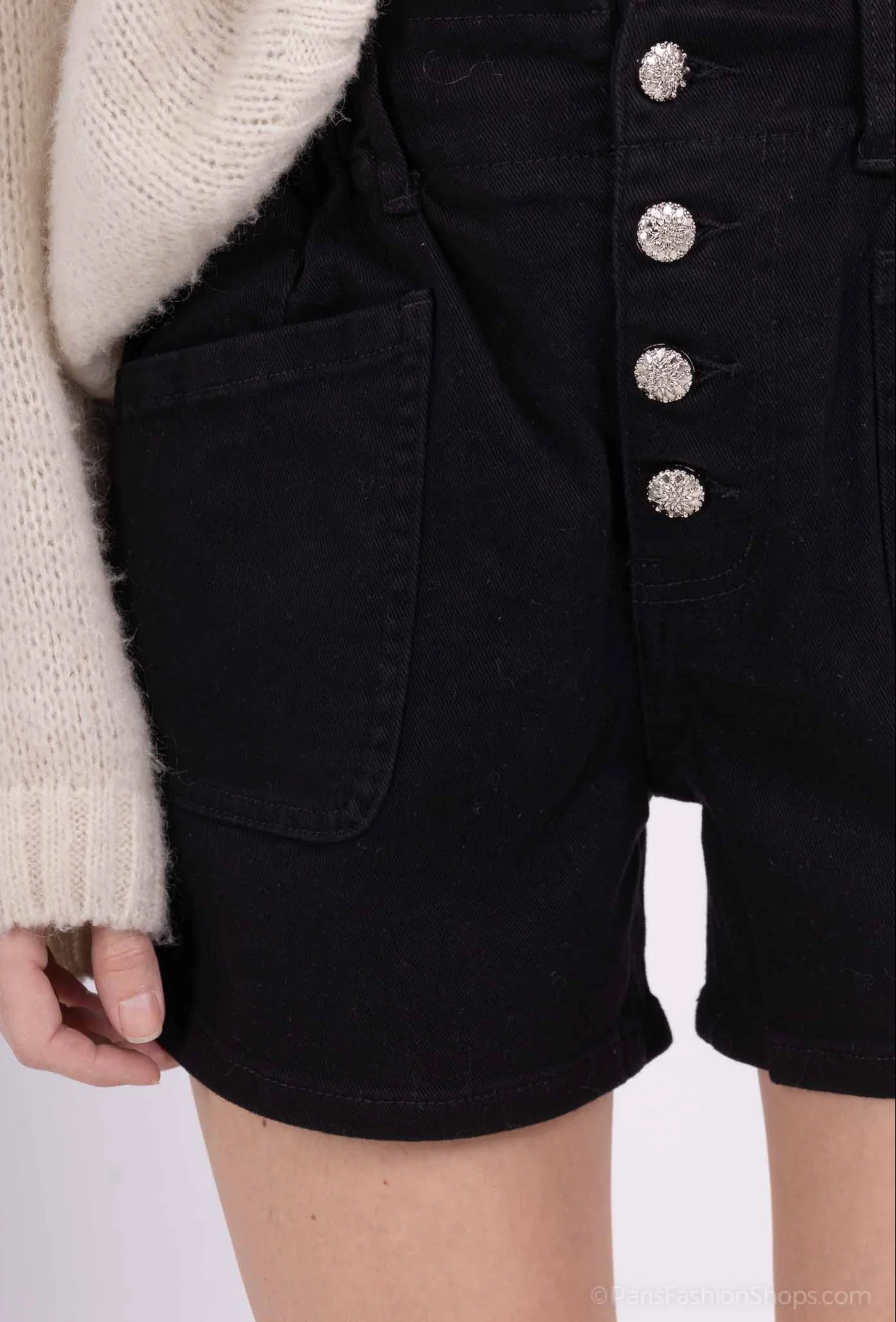 Short en Jean taille élastiquée - Image 3