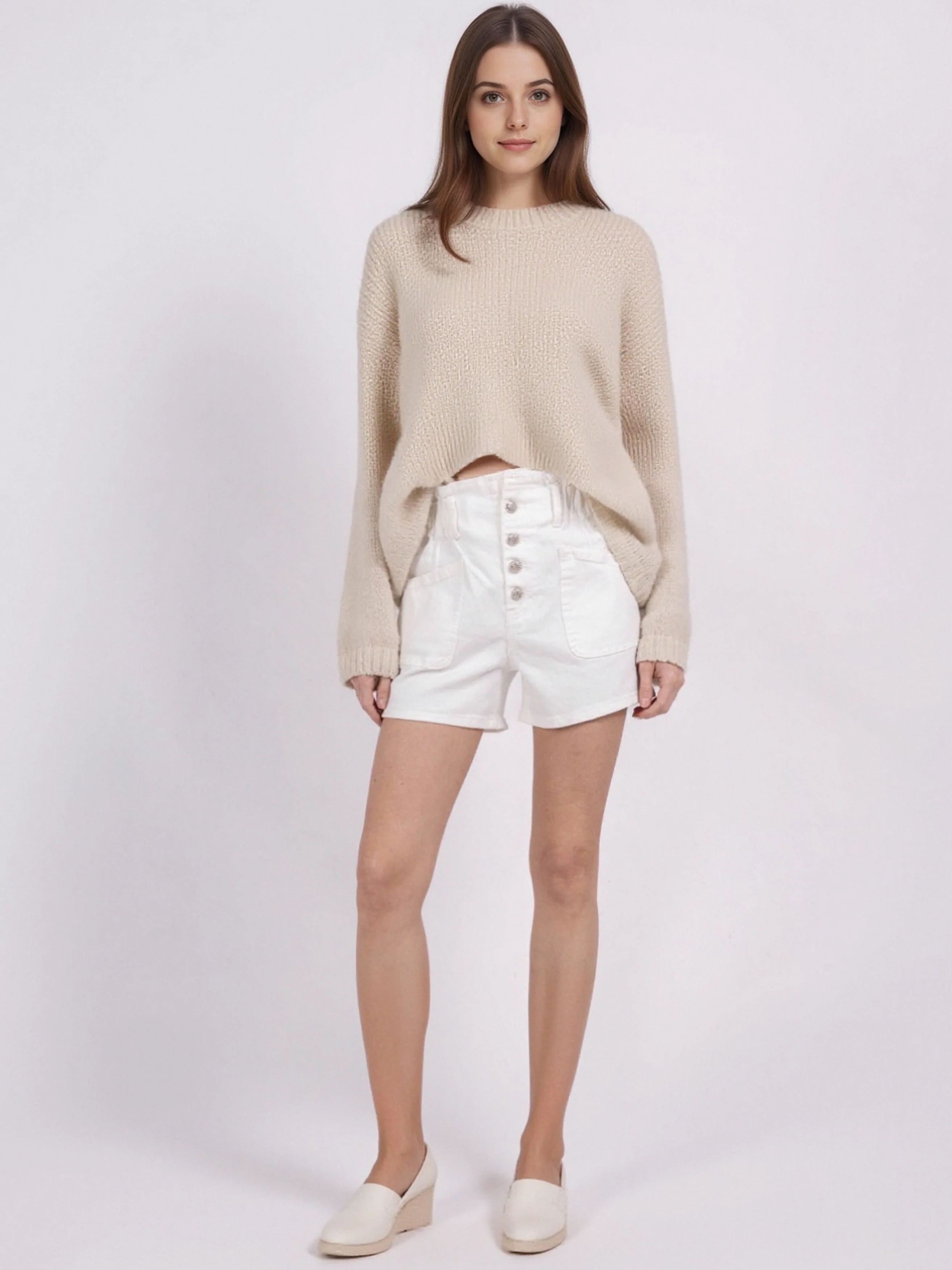 Short en Jean taille élastiquée - Image 4