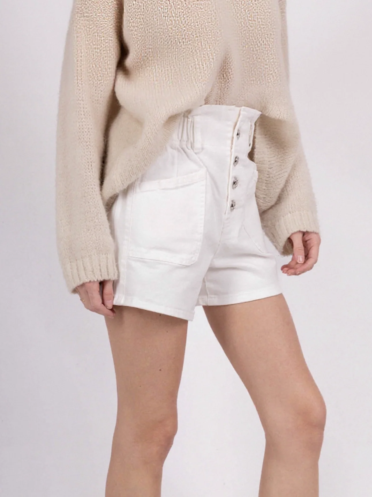 Short en Jean taille élastiquée - Image 5