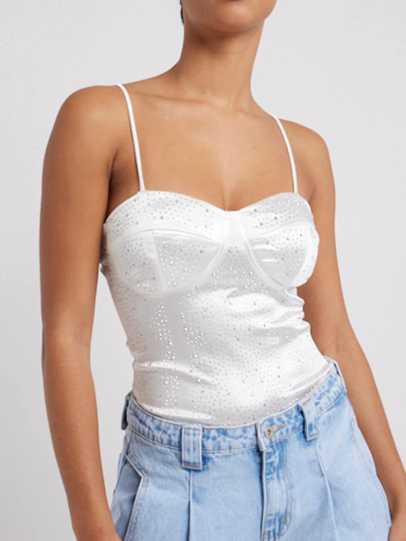 Top corset à bretelles fins - Image 5