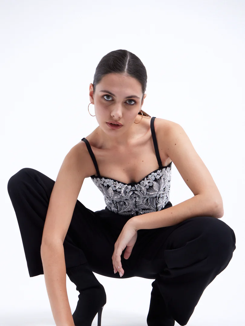 Top corset à brodé - Image 3