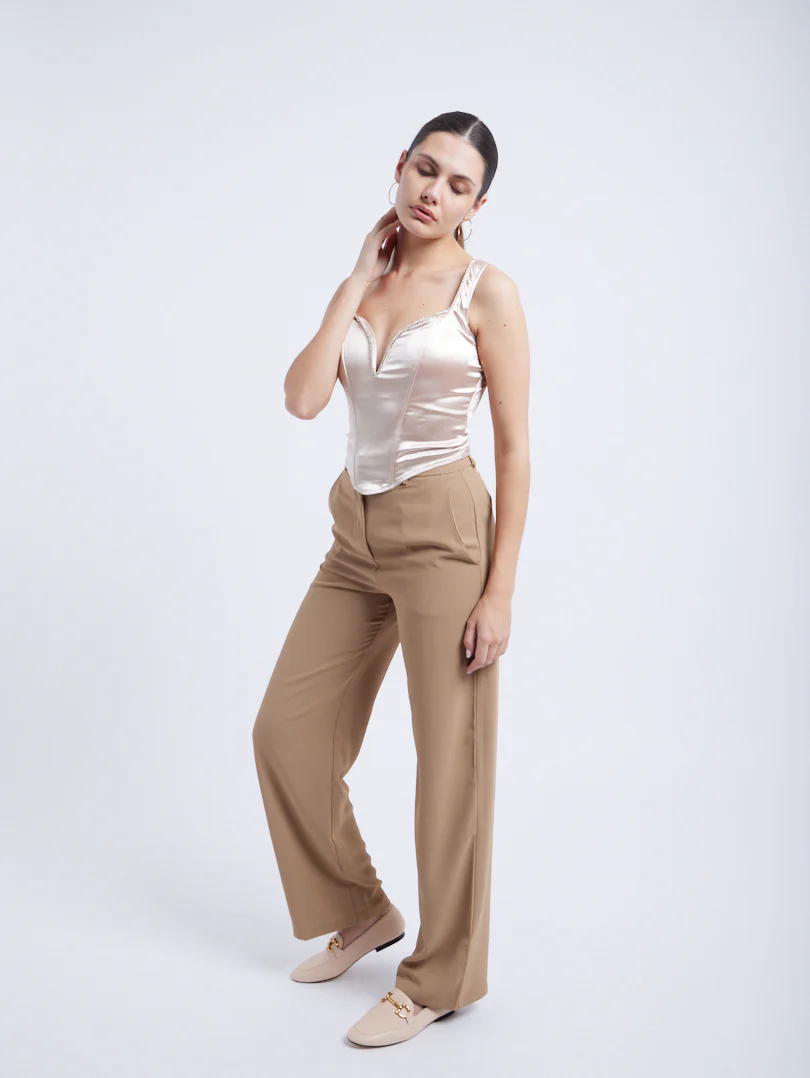 Top corset en satin et strass - Image 12