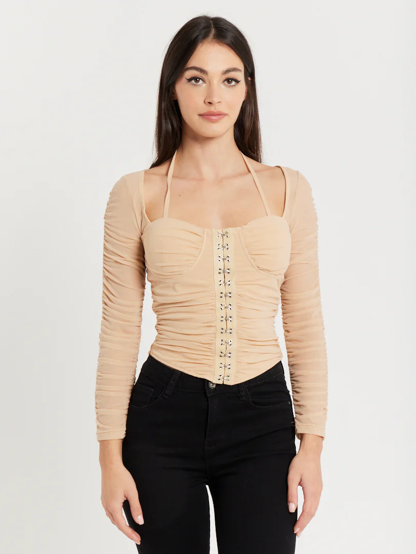 Top corset froncé manches longues - Image 5