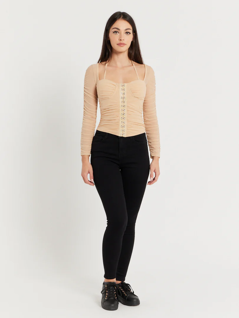 Top corset froncé manches longues - Image 6